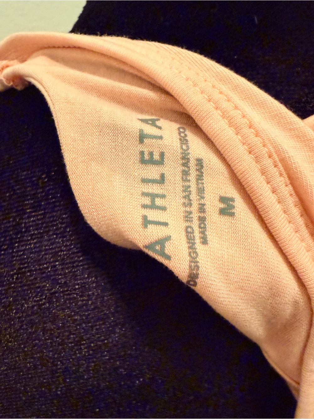 Athleta Peach Tie-Back Draped Racer Tank - Picture 3 of 3